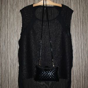 Maurices peek-a-boo black shirt w purse